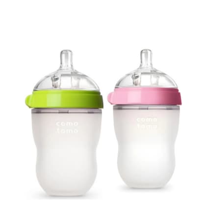 Mamadeira  Comotomo  250ml Silicone Macio Livre de BPA Anti-cólica Premium Bico Imita Seio Materno