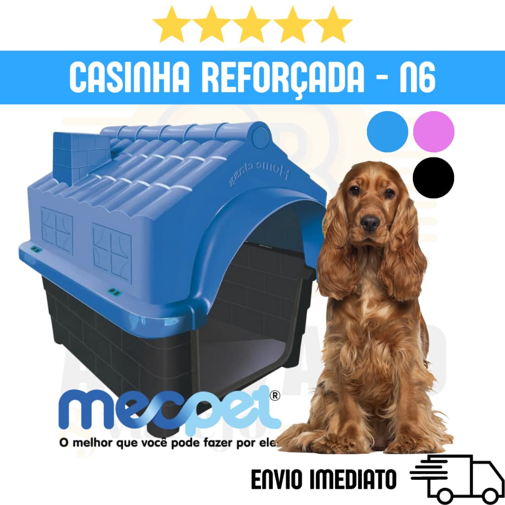 Casinha Plástica N6 Rino Pet para Porte Grande Mec Pet | Resistente | Cachorro e Gato