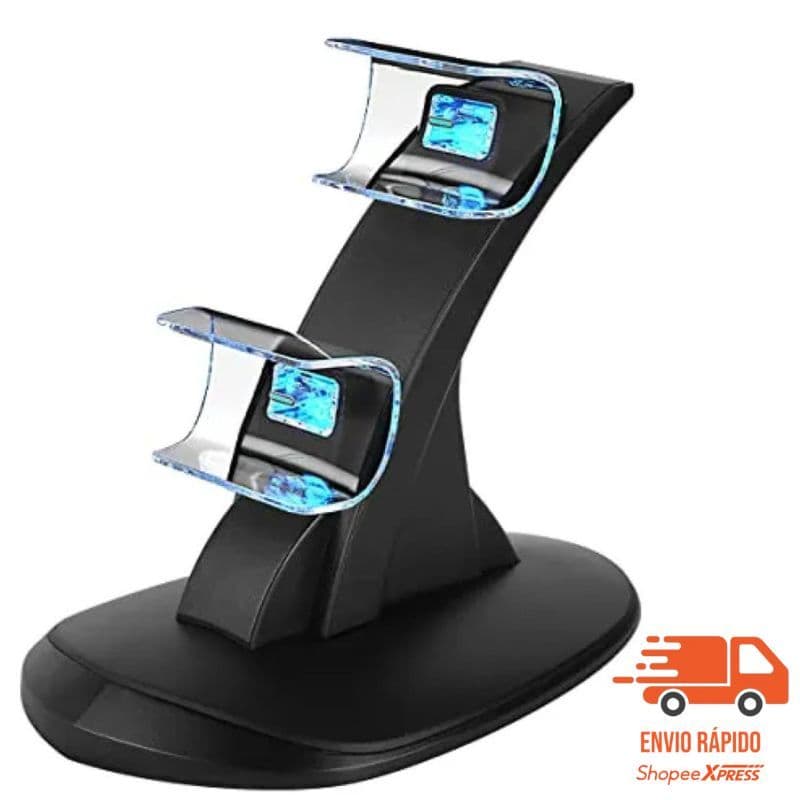 Estação de Carregamento Video Game Ps5 Quick Dock para 2 Controles Simultaneamente