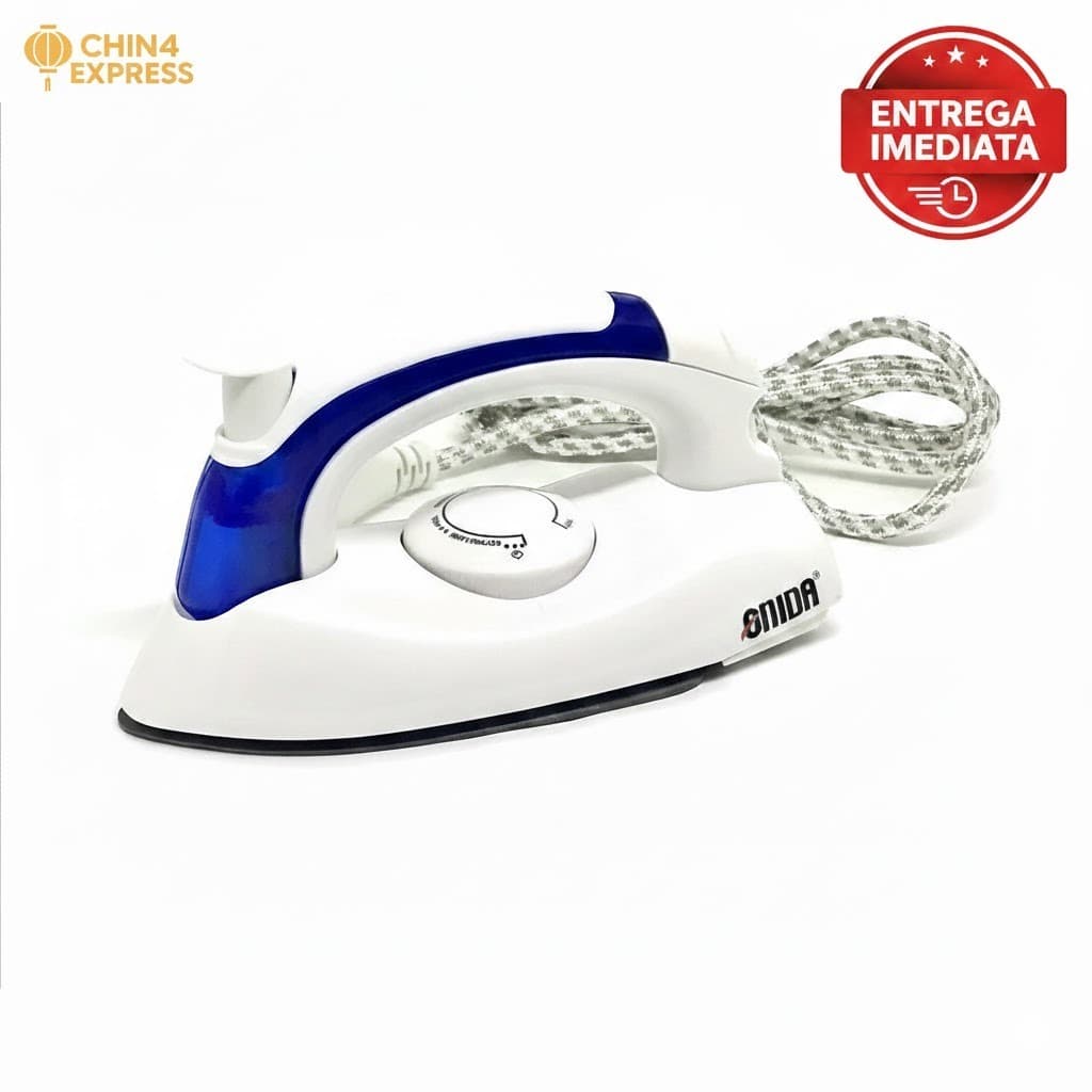 Ferro de Passar a Vapor Portátil 110v 800W – Viagem – Alça Dobrável – Antiaderente