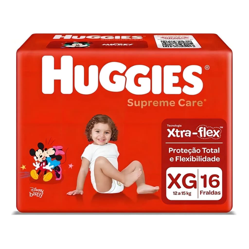 Fralda Huggies Supreme Care XG 16 Unidades