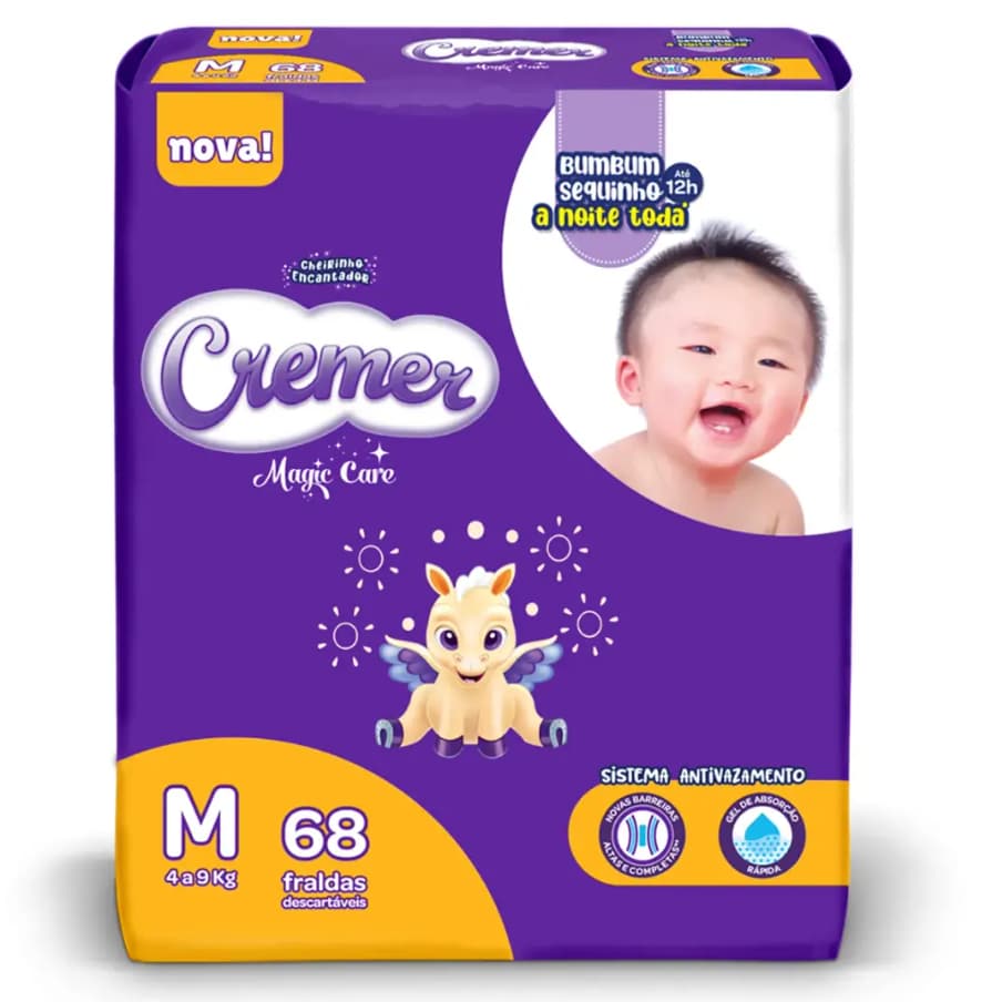 Fraldas Cremer M 68 Unidades - Cremer