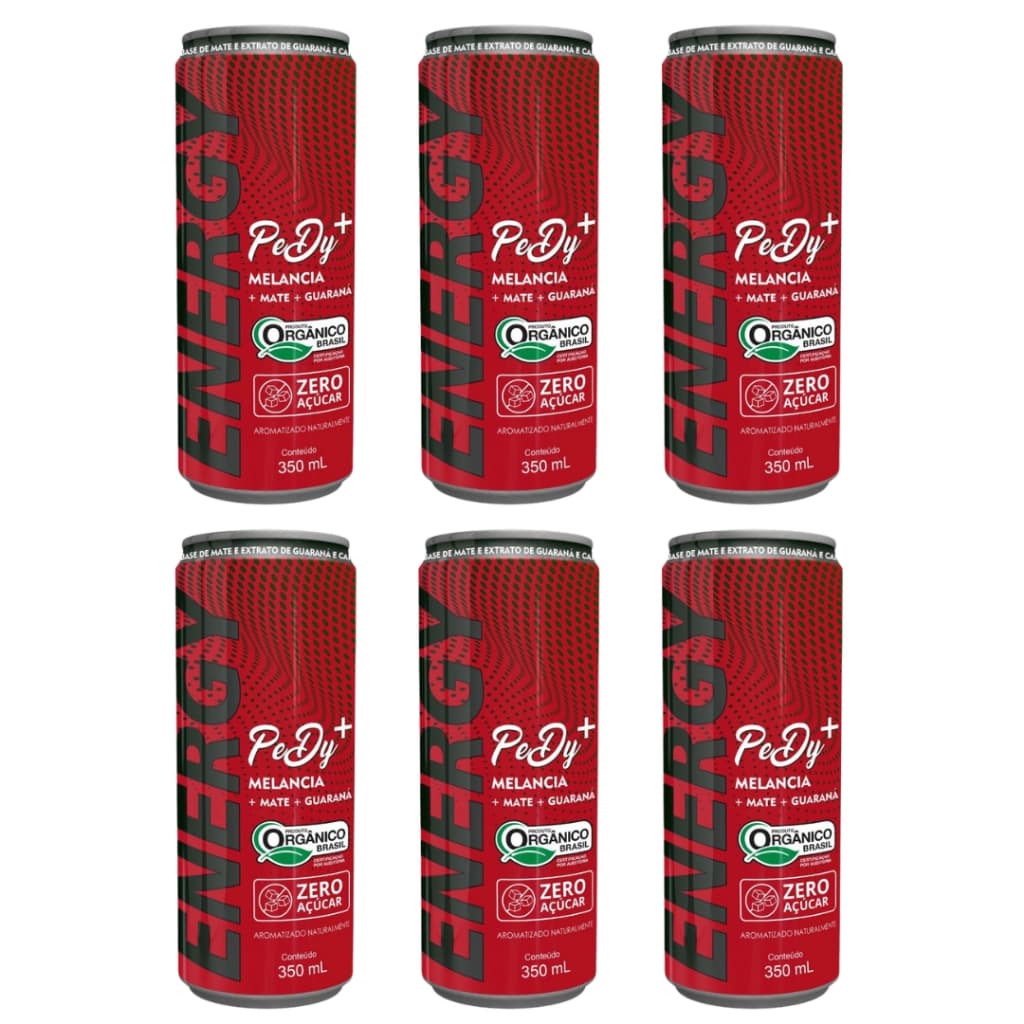 Energéticos Melancia Organico Vegano Sem Açucar 6x350ml Energy