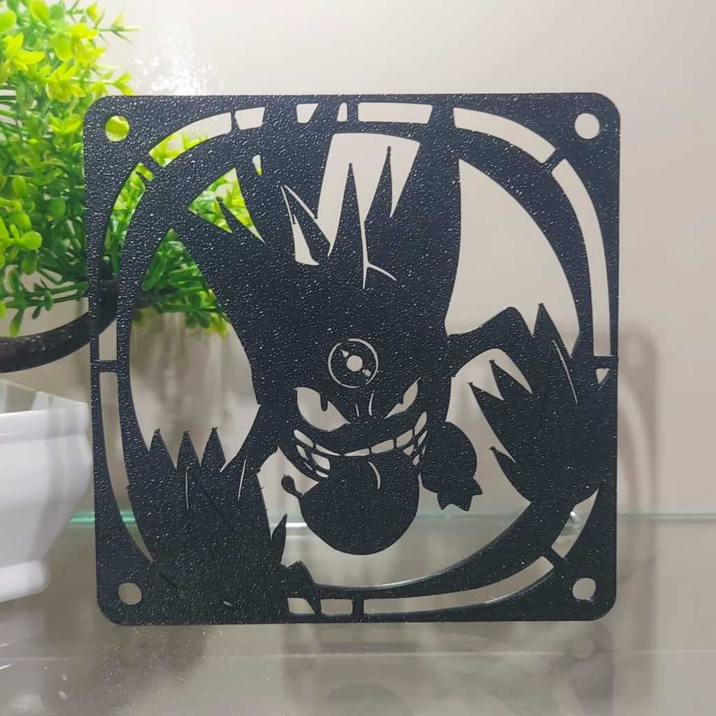 KIT 4 GRADES GRELHAS PARA COOLER FAN GRILL 120MM X 120MM FANTASMA GASTLY HAUNTER GENGAR PC GAMER