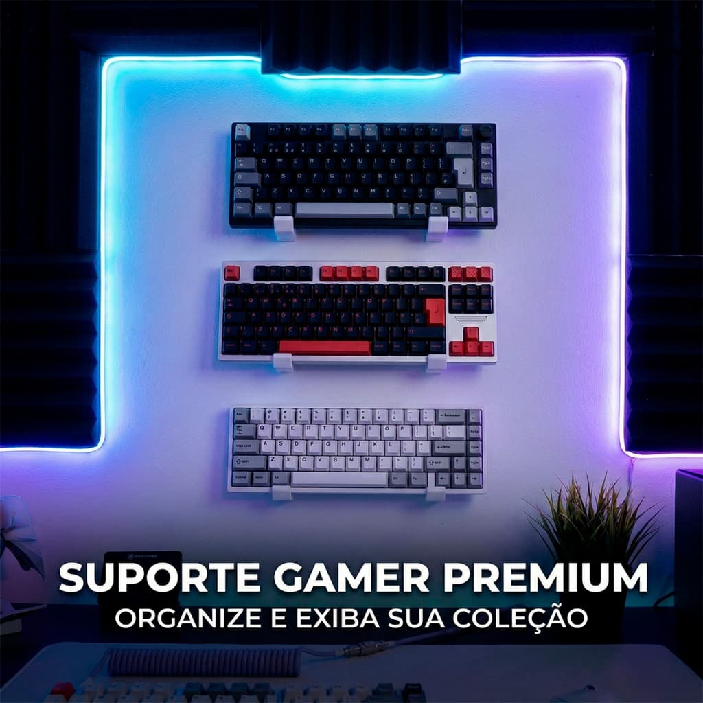 Suporte Gamer de Parede para Teclado Mecânico
