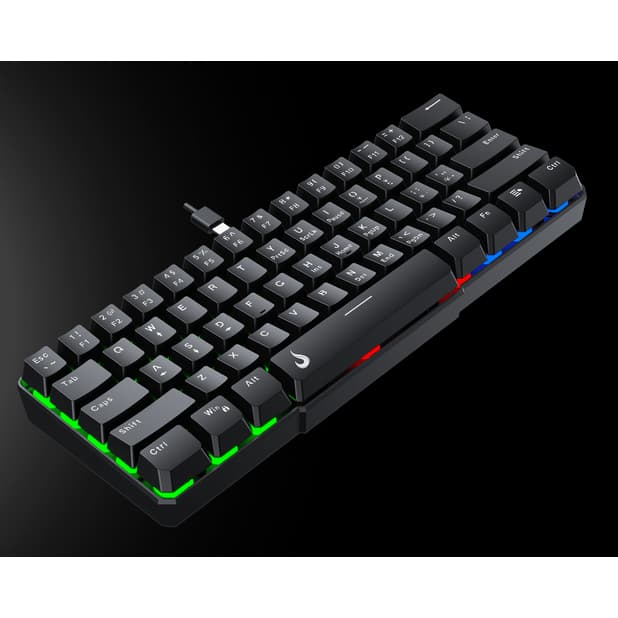 Teclado Semi Mecânico Gamer Rise Mode G2 Mini, RGB, USB-C, Layout 60%