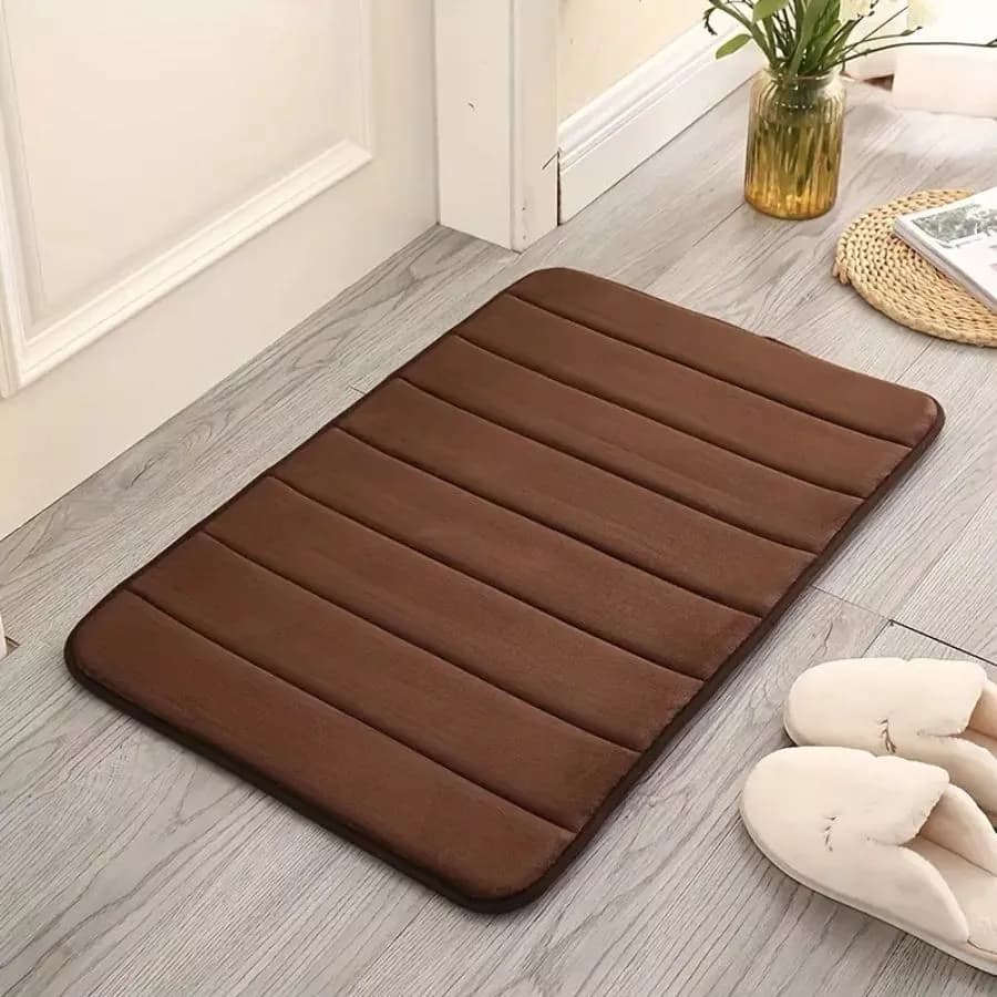 Tapete Soft Antiderrapante para Banheiro, corredor, cozinha, Sala e Quarto tapete de chão- Marrom