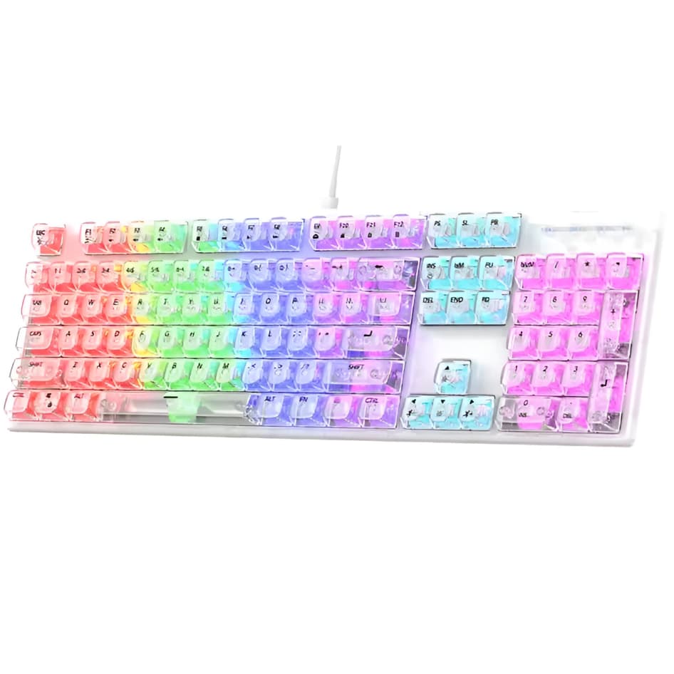 Teclado 100% Mecânico Jogos Rgb Cor De Teclado Transparente L1000 RAIKU PC Gamer Notebook Casa Jogos