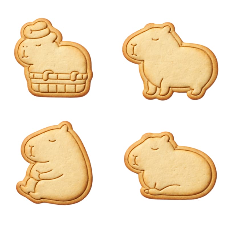 Cortador Biscoito Forma CAPIVARA Marcador x4 Carimbo Pasta Americana, massinha de modelar, etc