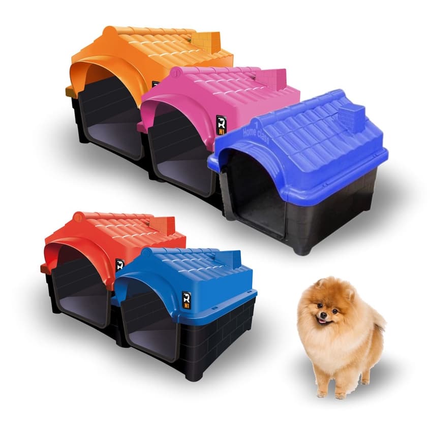 Casinha Plástica Home Class N2 Raças Minis e Pequenas Para Cães Mec Pet Super Resistente