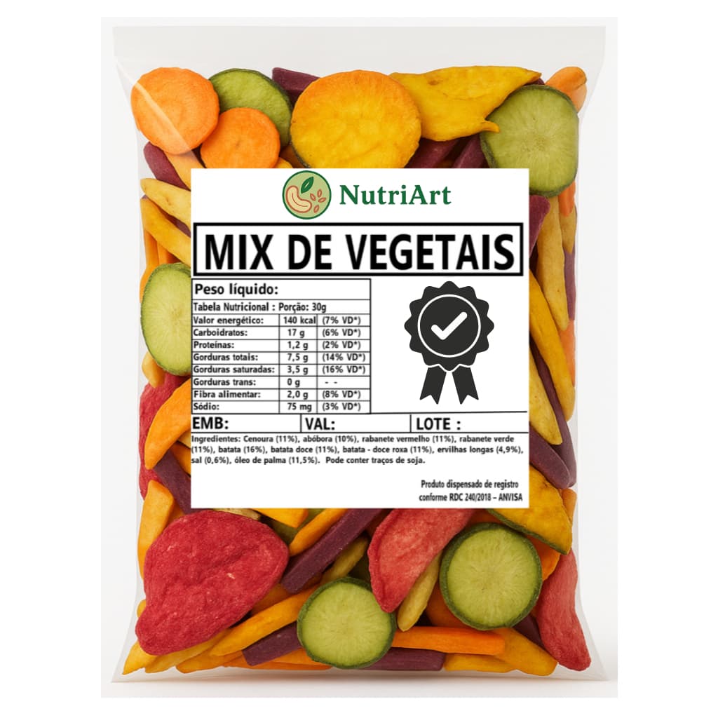 Mix Chips De Vegetais Super deliciosos Desidratados Saudáveis Fitness Snack