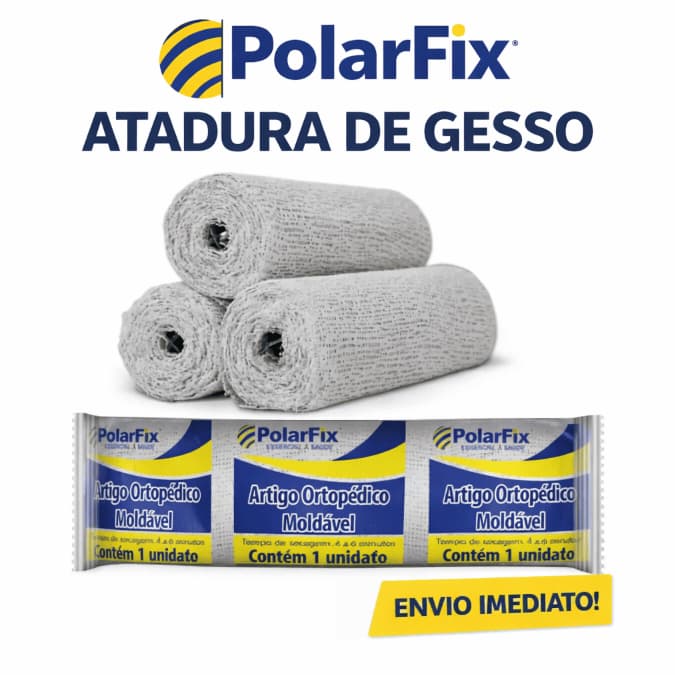 Kit 20 Unidades Atadura Gessada Polar Fix - 15cm X 3m