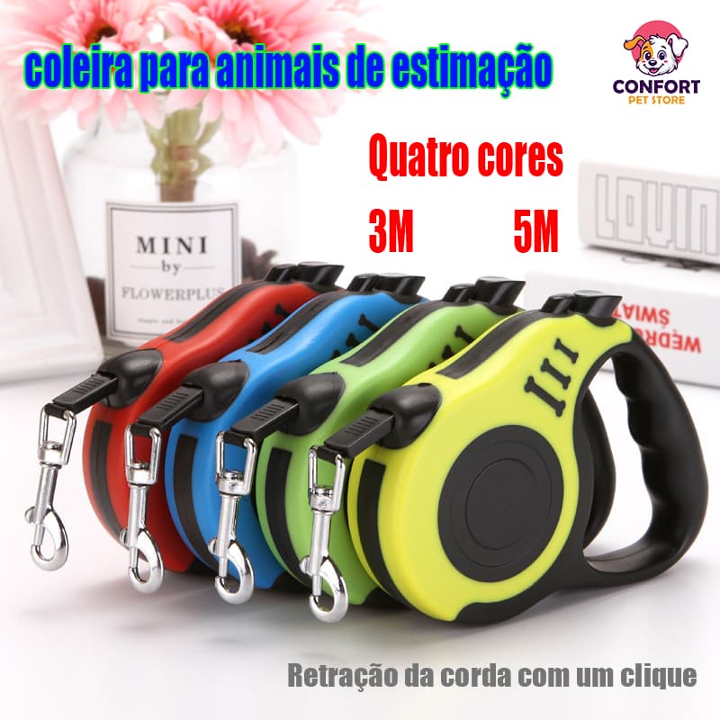 Guias para cães de 3M e 5M, ultrarresistentes, com fivelas de travamento, guias retráteis para animais de estimação