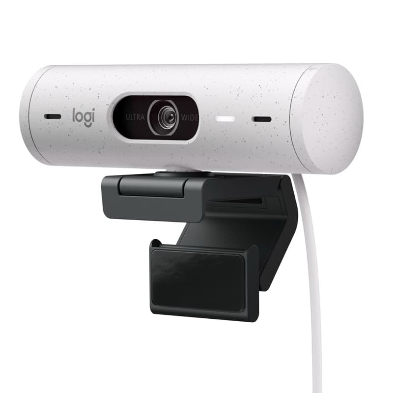 Web Cam Full HD Logitech BRIO 500 - Branco - Envio Imediaot