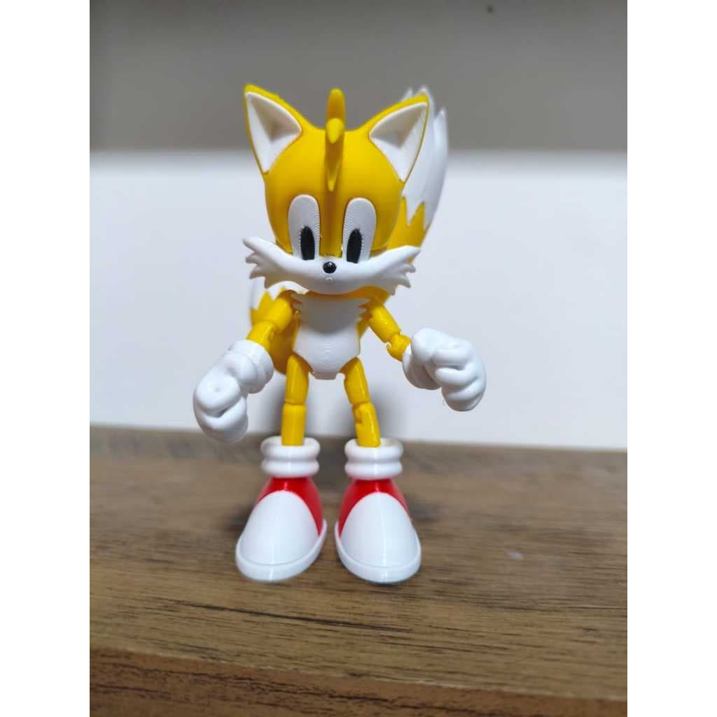 Boneco Colecionavel Tails articulado estilo Dummy de 10cm- Impressão 3D - Premium