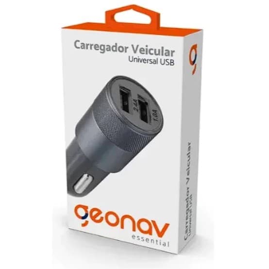 Carregador Veicular Geonav Universal USB 2.4