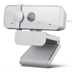Webcam Lenovo 300 Full HD Com 2 Microfones Integrados 1080p 30fps USB Cinza Claro GXC1E71383

