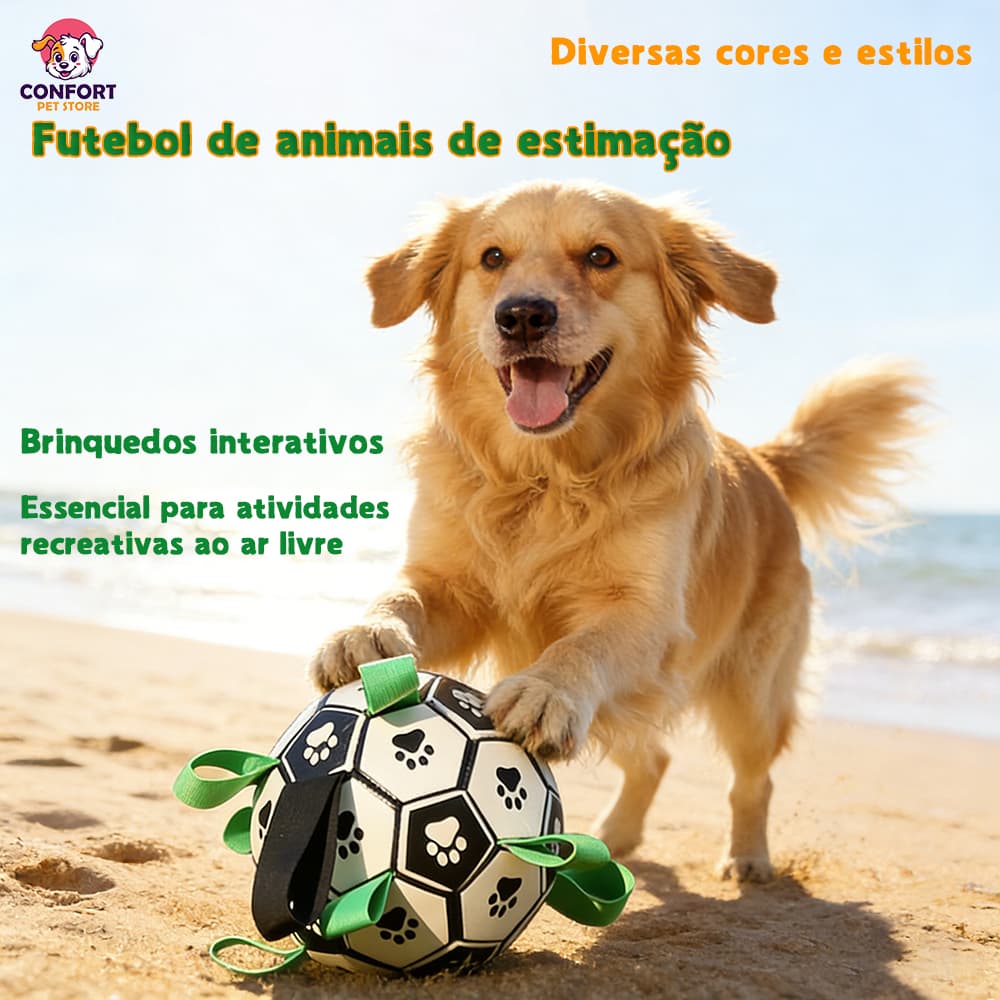 Brinquedo de futebol para animais de estimação, brinquedo para cães, brinquedo interativo, disponível em várias cores