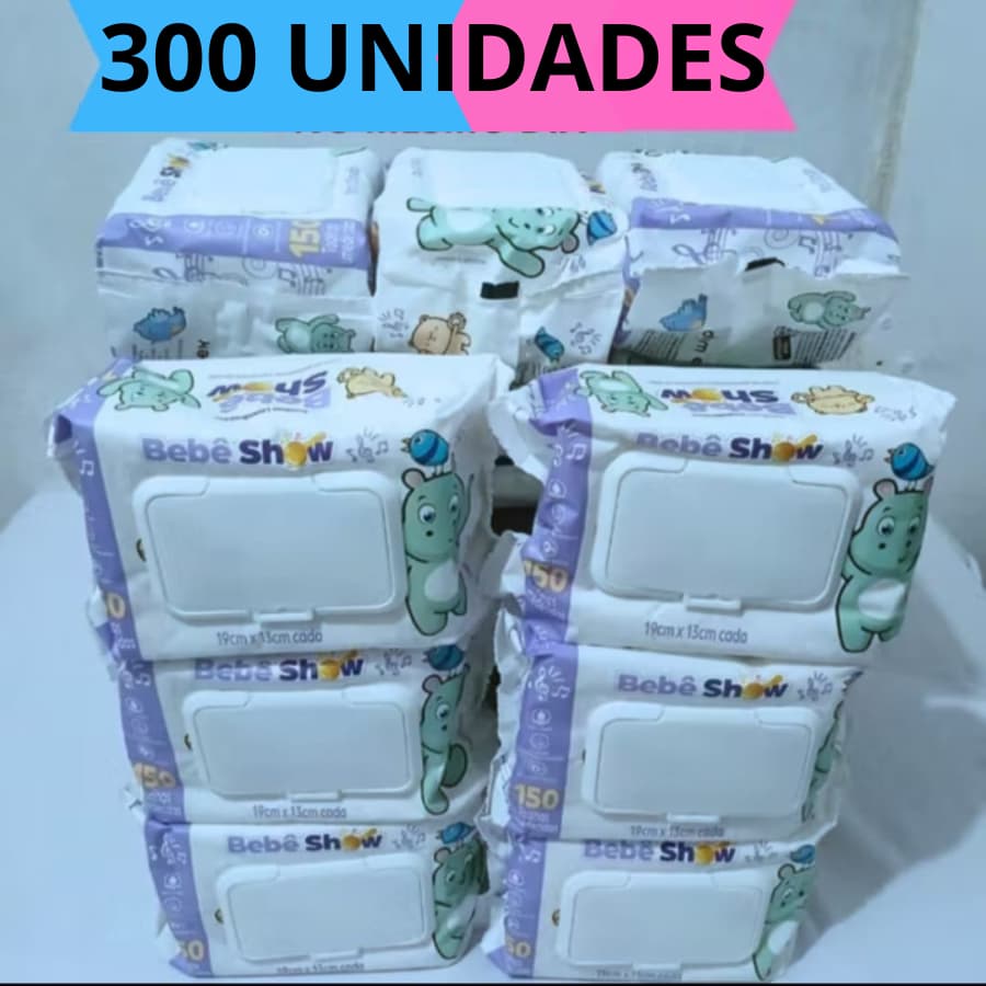 450 Lenço Umedecido Bebê Show – Toque Suave, Hidratação e Proteção para o Bebê