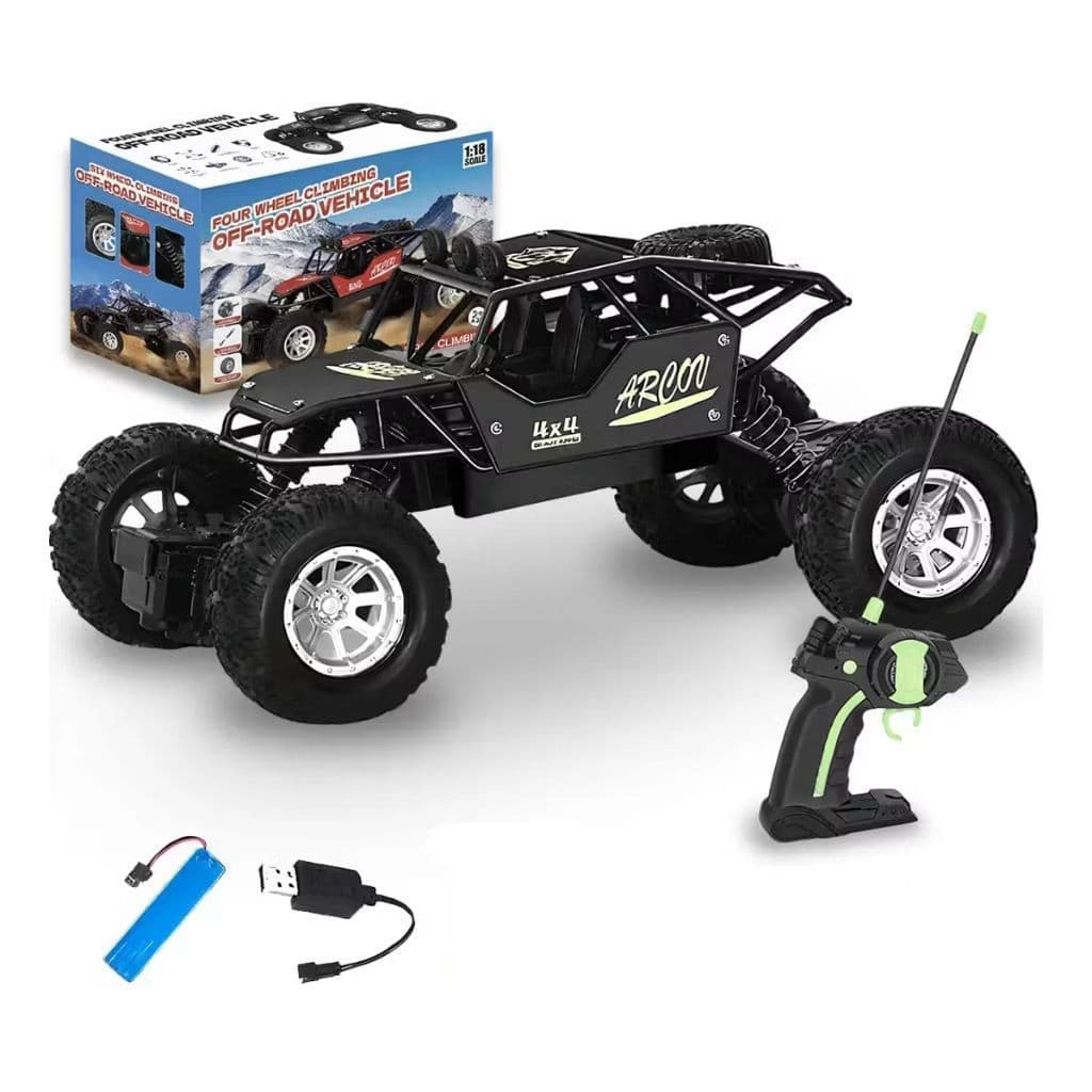Carrinho Controle Remoto Off Road Recarregável USB Grande Brinquedo Anda na Terra Jeep Climbing