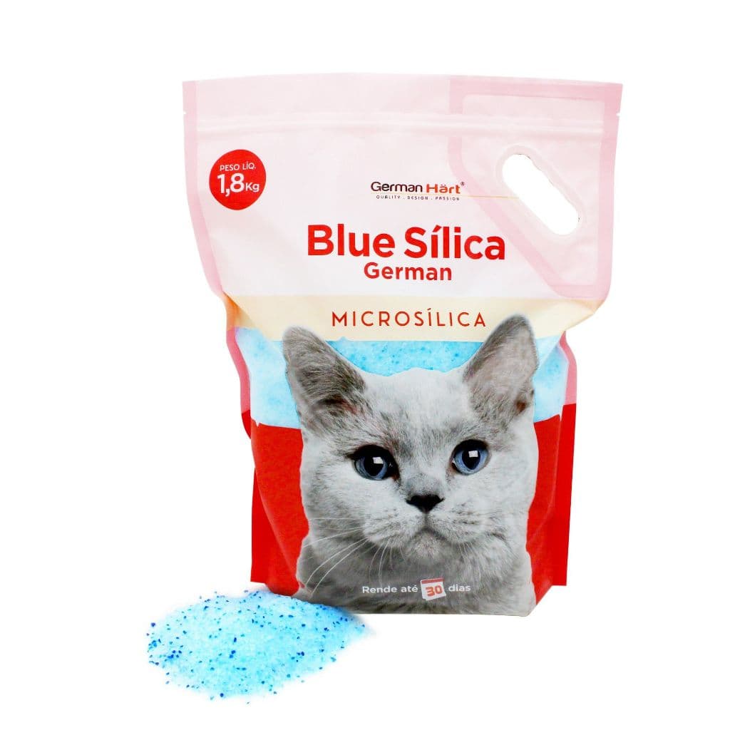 Areia Sanitária Pet Gato Cristais Blue Micro Sílica 1,8kg