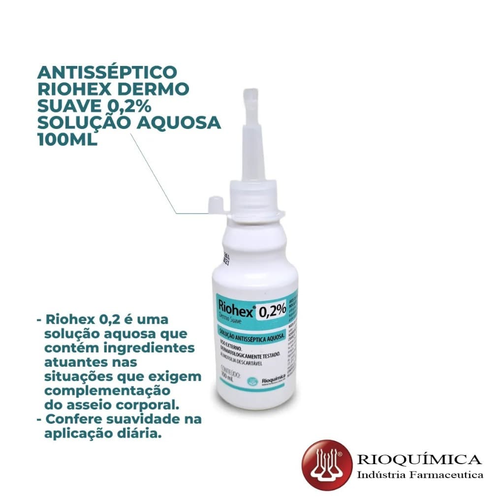 Kit 30 Frascos Clorexidina Aquosa Antisséptico 0,2% De 100ml