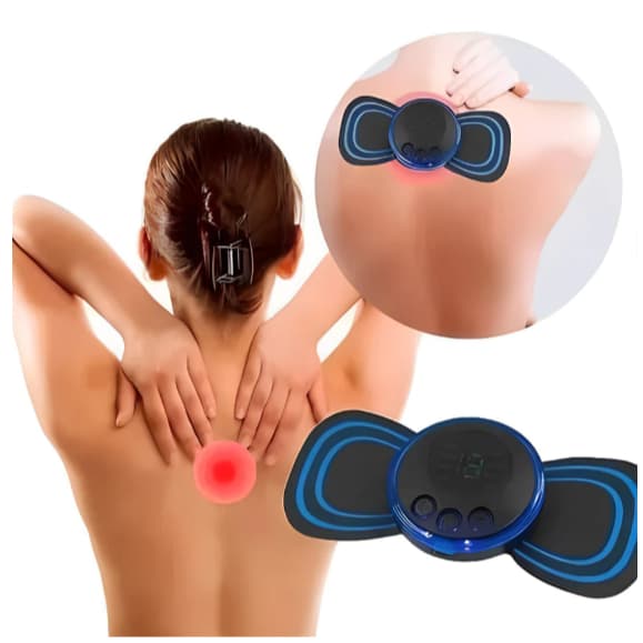 Kit Mini Massageador Elétrico Relaxante Muscular Portátil Recarregavel Alivia Dores Corpo