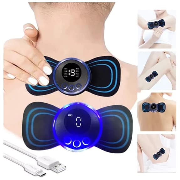 Kit 12/ Mini Massageador Elétrico Relaxante Muscular Portátil Recarregavel Alivia Dores Corpo