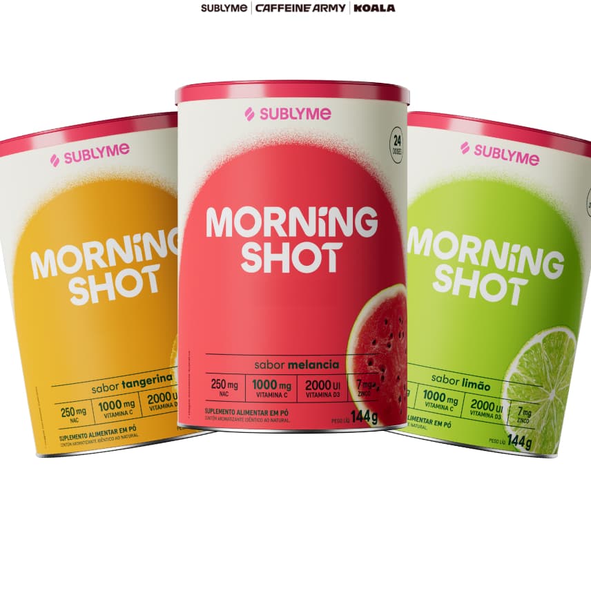 Morning Shot - Classic Size (144g) - Sublyme - Suplemento em Pó com Vitamina C, Vitamina D, Própolis e Zinco