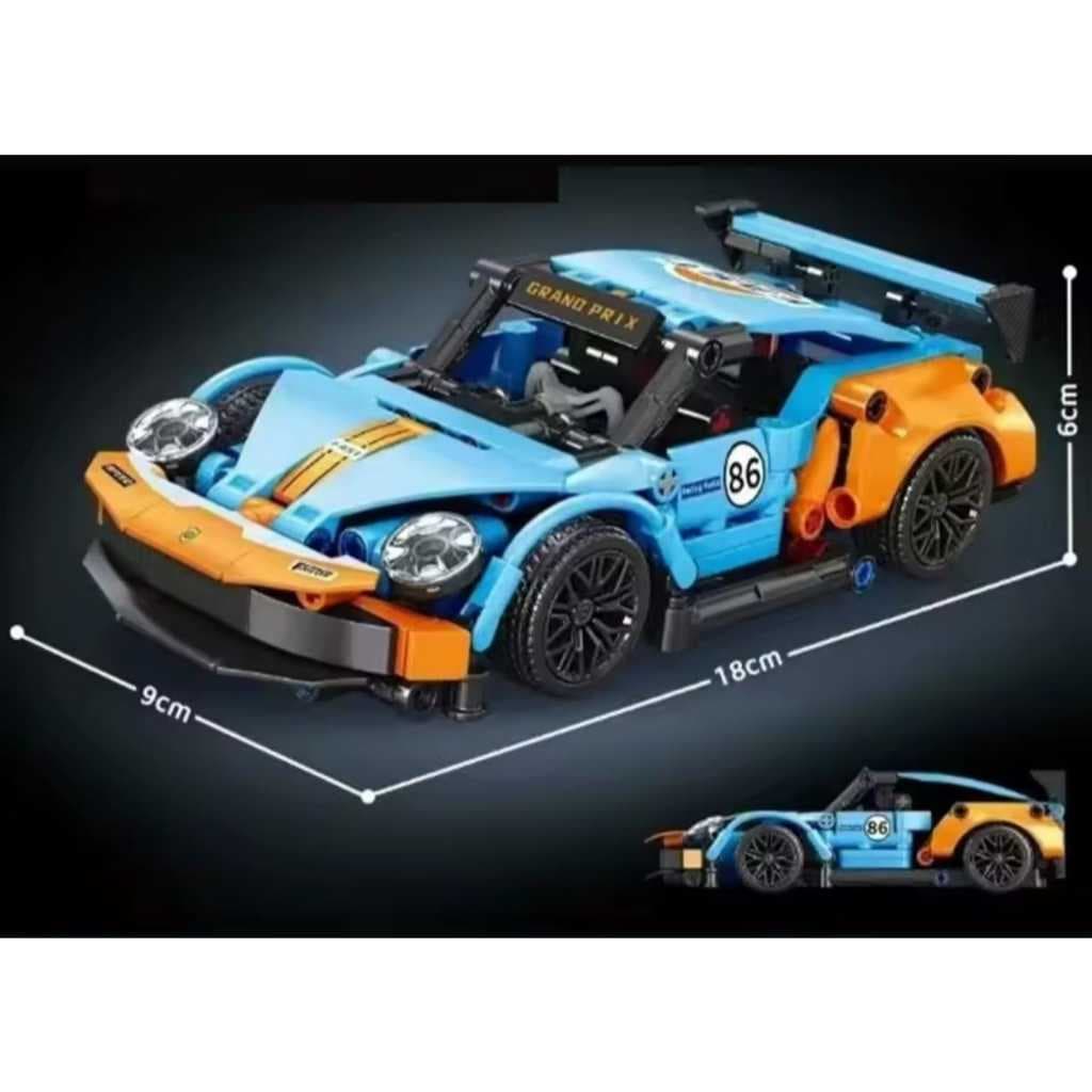 Lego Porsche 911 Carro esportivo montado blocos de construção , blocos de montar, formula 1, carros de corrida,