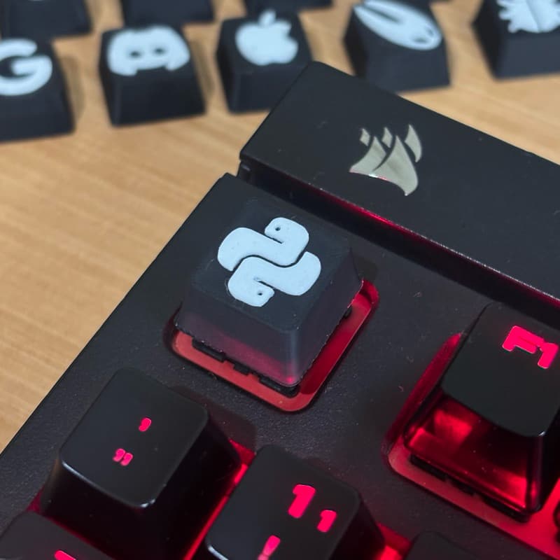 keycap python teclas para teclado mecânico