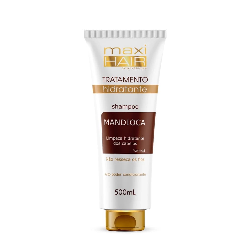 Shampoo Mandioca Tratamento Hidratante e Reeconstrutor 500 Ml - Maxi Hair