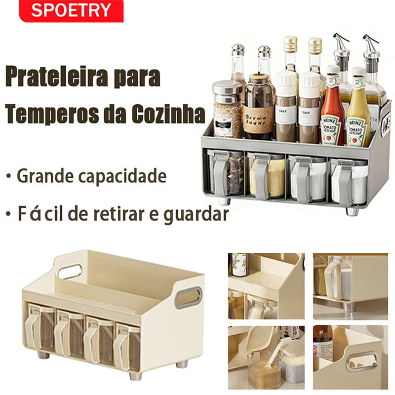 Organizador De Temperos Para Cozinha Multiuso Moderna Para Temperos E Utensílios De Cozinha