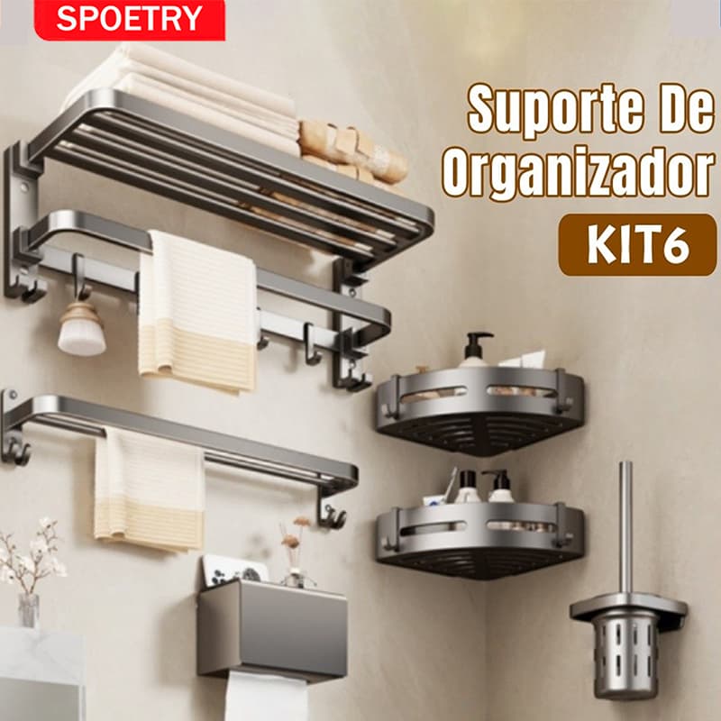 Kit 6 Banheiro Prateleira Porta Para Banheiro Prateleira De Parede Suporte Para Shampoo Prateleira Banheiro Acessórios 