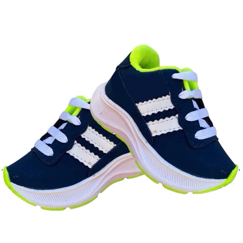 Tenis infantil baby esportivo antiderrapante com detalhe lateral