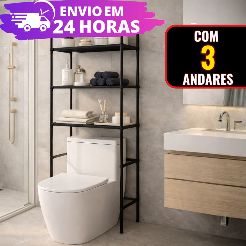 Rack Para Banheiro Organizador Prateleira Lavanderia Estante Móvel Organizador de Chão REFORÇADO