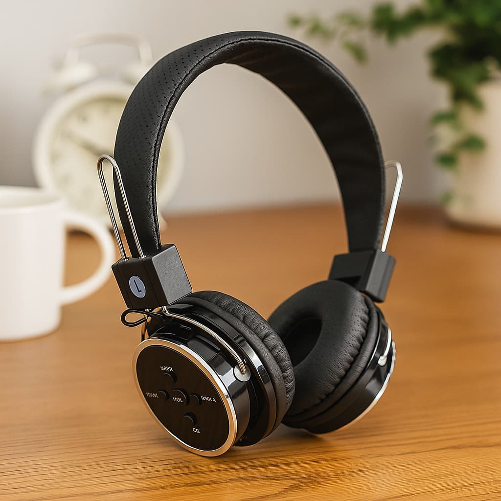 Fone de Ouvido Bluetooth Headphone sem fio Over-ear Headset Academia Corrida Bateria longa