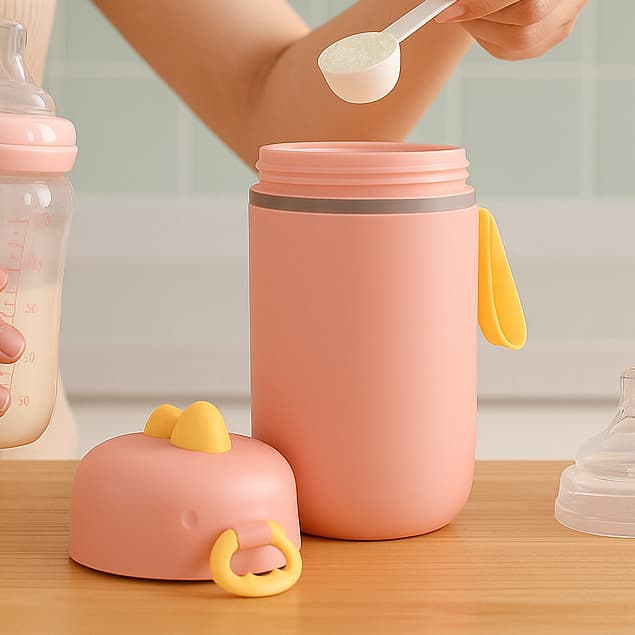 Pote Dosador de Leite em Pó Infantil BPA Free com Colher Med