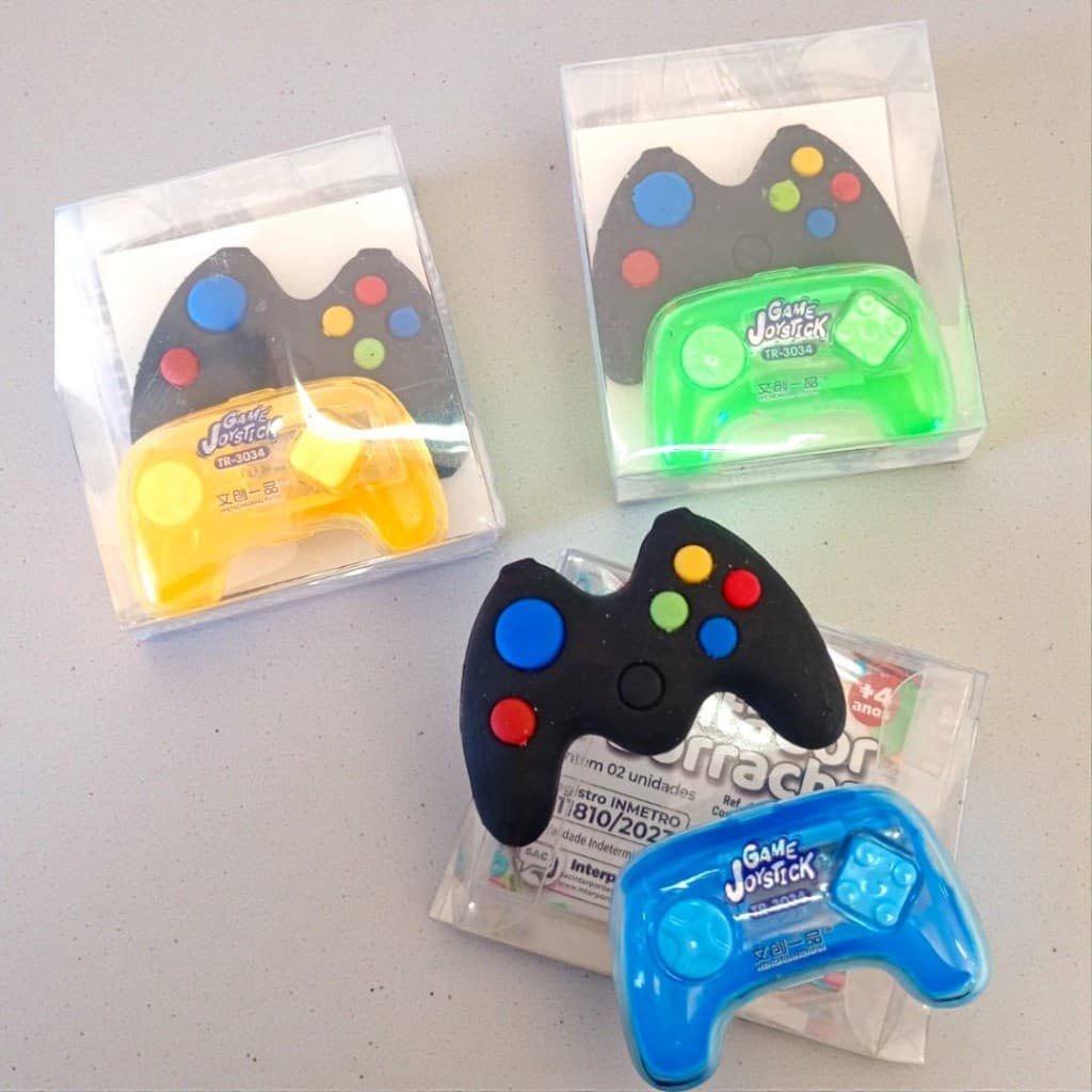 Kit Borracha + Apontador Controle de Video Game Joystic Gamer