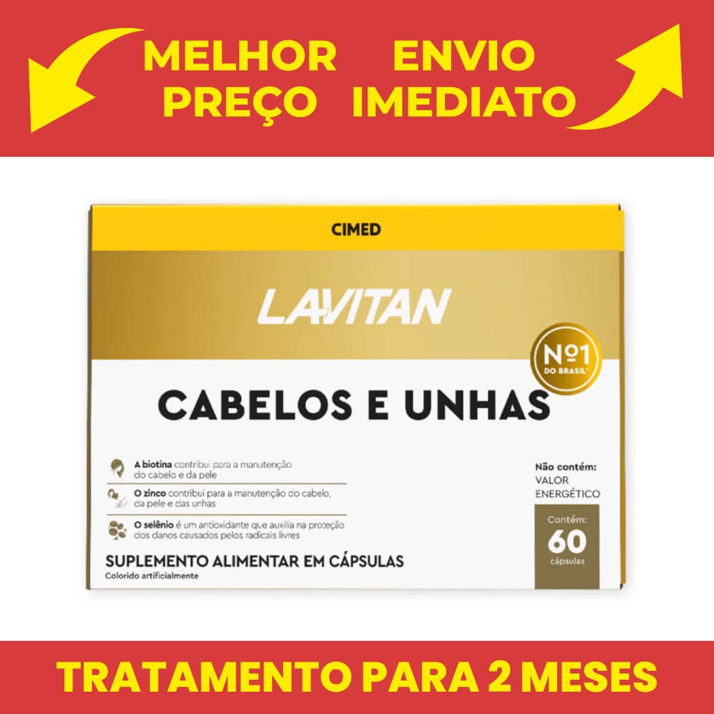 Lavitan Cabelos e Unhas Cimed 60 Cápsulas Vitamina