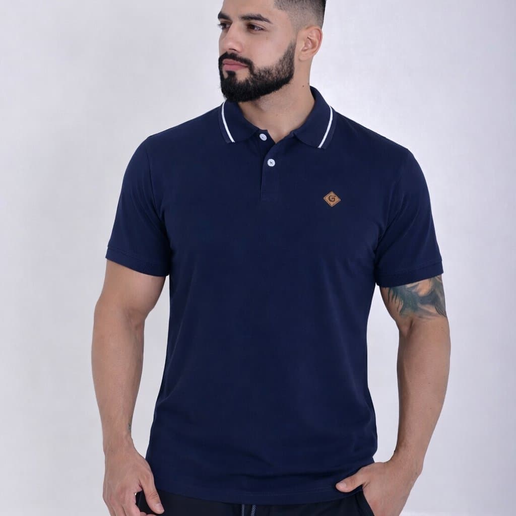 Gola Polo Slim Masculina Luxo Algodão Slim Social Piquet Envio Rapido