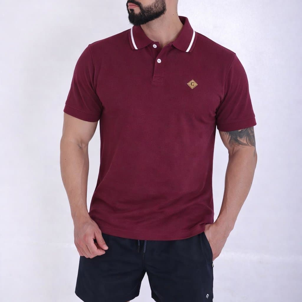 Gola Polo Social Masculina Luxo Algodão Slim Social Piquet Envio Rapido Reta