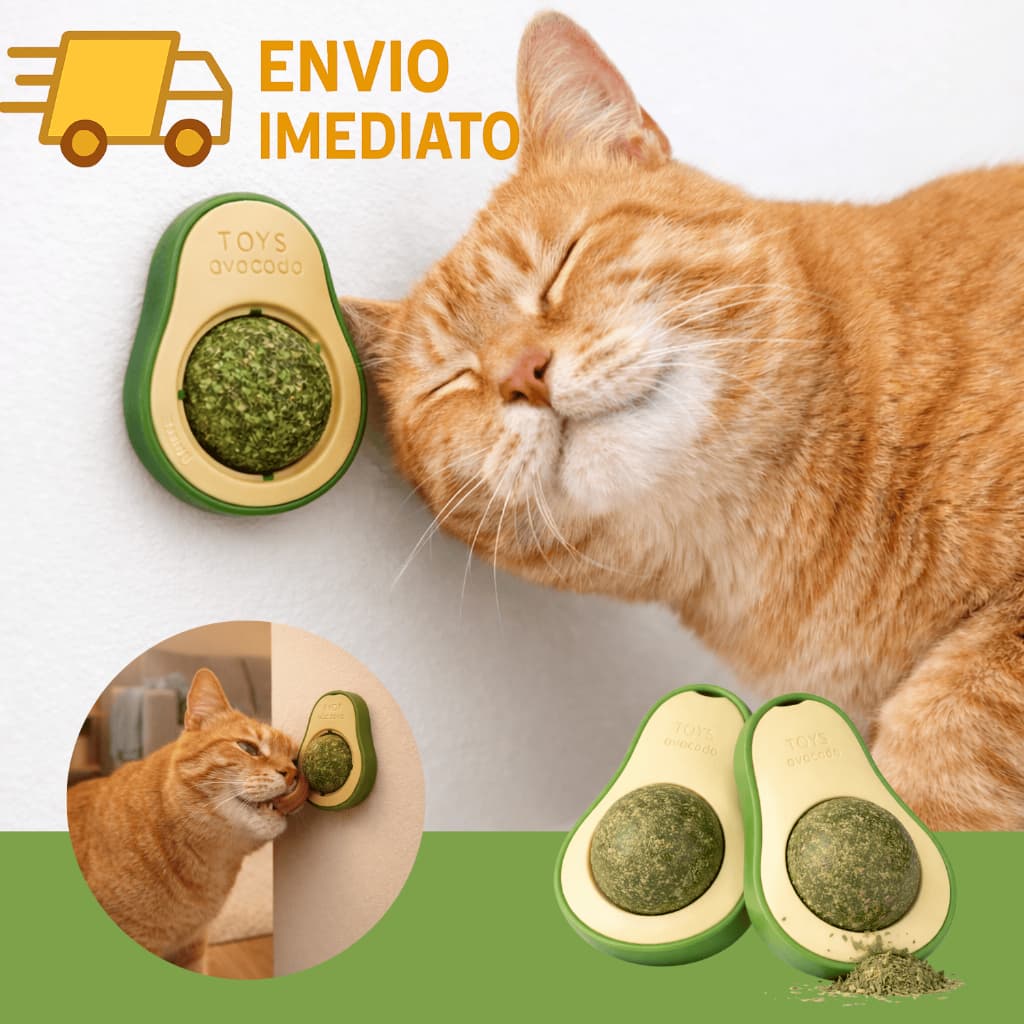 Abacate De Brinquedo Para Gatos Com Catnip - Interativo Erva do Gato Natural