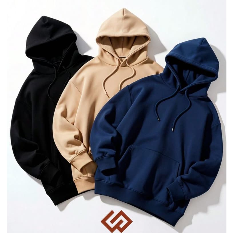 Kit 3 Blusa Moletom Canguru Com Capuz Flanelado Kit Conjunto Inverno 3 Peças Moletom Blusa de Frio