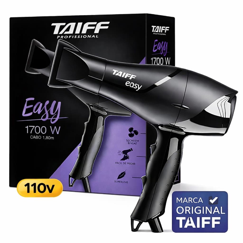 Secador Taiff Easy Profissional 1700W 110V Silencioso Original