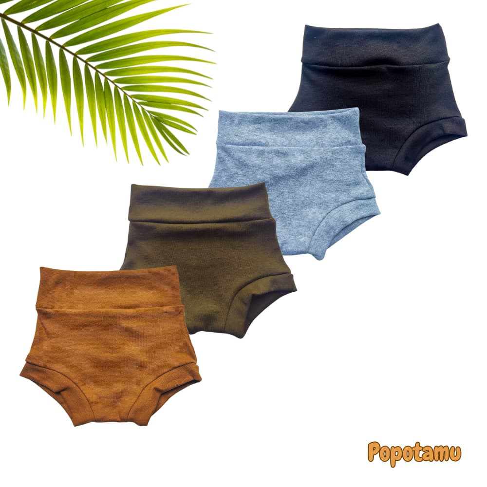 Tapa Fralda Short Tecido  Premium Neutro Liso Menino Menina  Infantil Algodao
