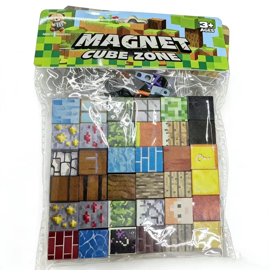 Brinquedo Blocos Magnéticos 36 Peças Cubos de Montar Educativo Infantil