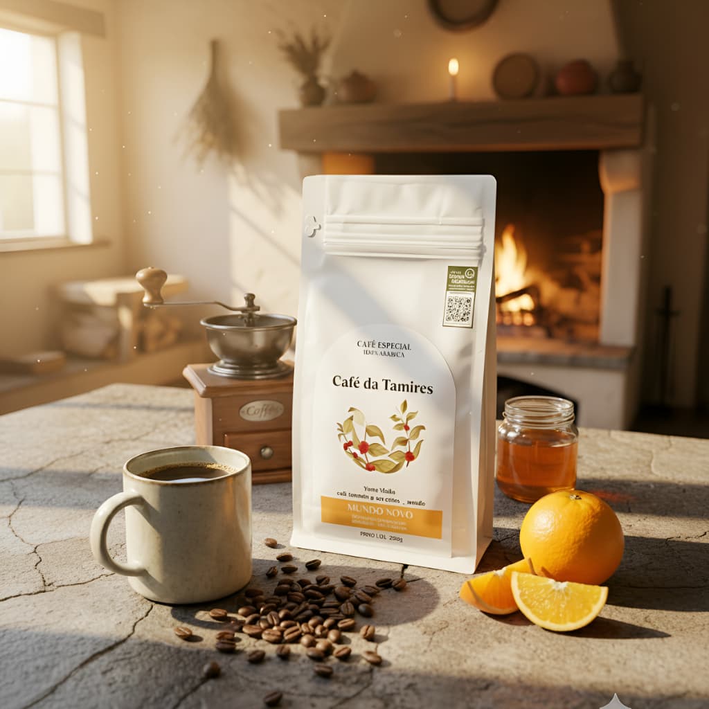 Café Especial em Grãos 250g 100% Arábica sensorial Mel e Laranja
