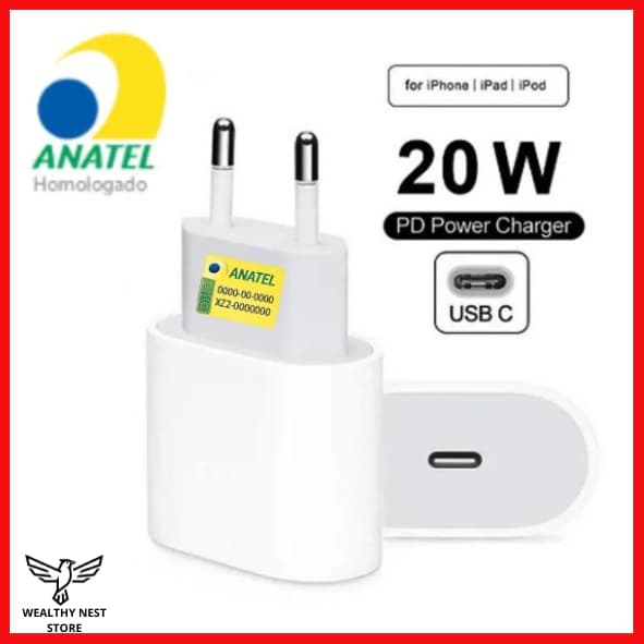 Fonte Carregador 20W/35W Rápido USB Cabo Tipo C Para Iphone 11 12 13 14 15 16 17 PRO MAX