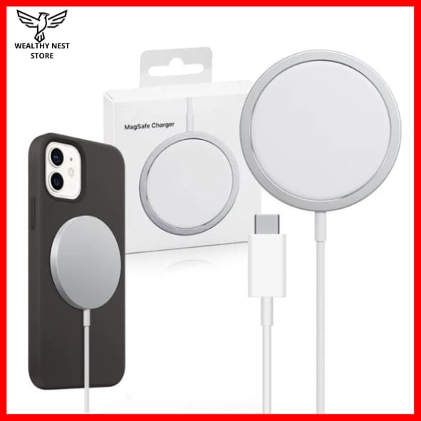 Carregador Magnético Magsafe 15W Com Fio Para Iphone Cabo Tipo C Carregamento Rápido